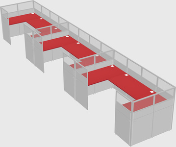 U-shaped cubicle