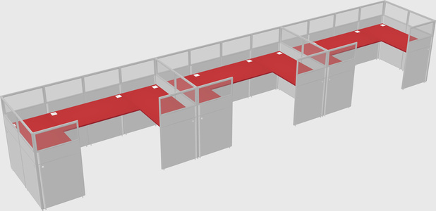 U-shaped cubicle