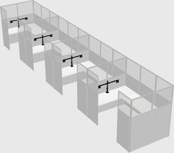 U-shaped cubicle