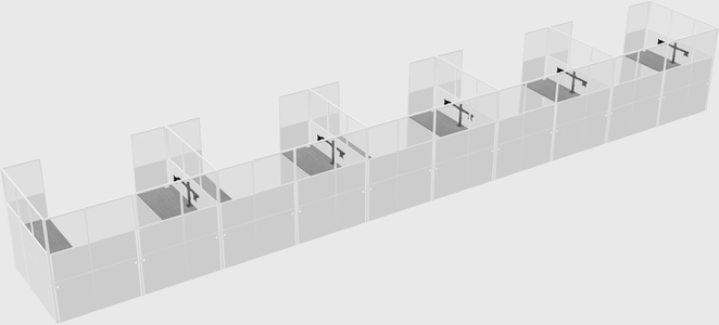 U-shaped cubicle