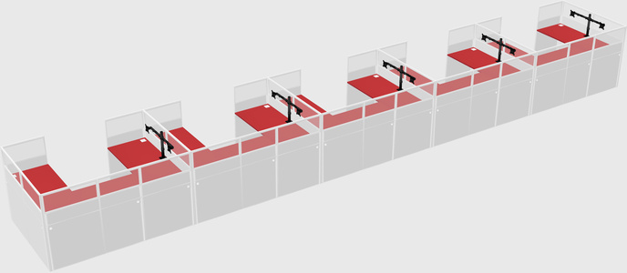 U-shaped cubicle