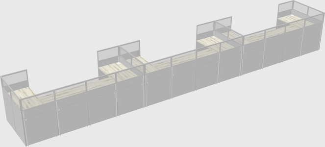 U-shaped cubicle