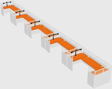 U-shaped cubicle