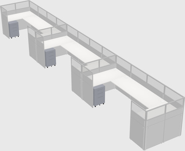 U-shaped cubicle