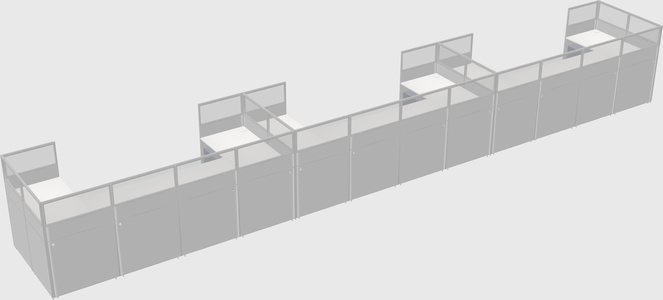 U-shaped cubicle