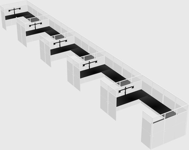 U-shaped cubicle