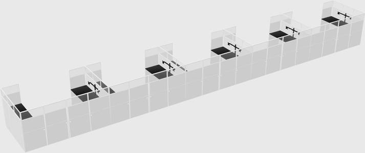 U-shaped cubicle