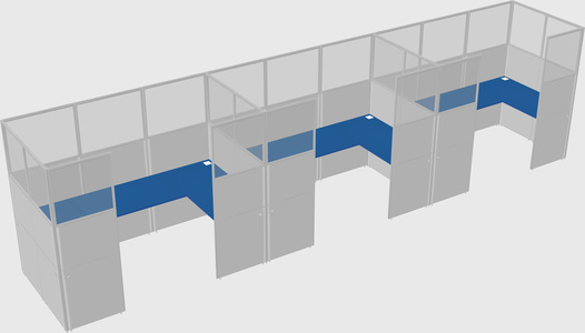 U-shaped cubicle