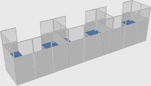 U-shaped cubicle