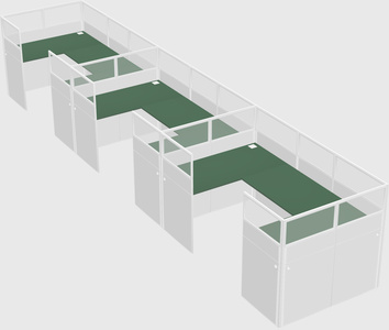 U-shaped cubicle