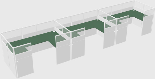 U-shaped cubicle
