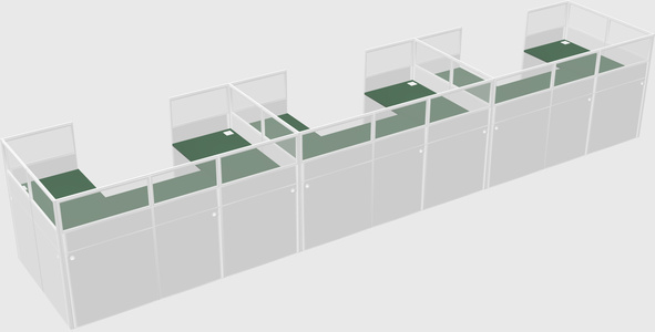 U-shaped cubicle