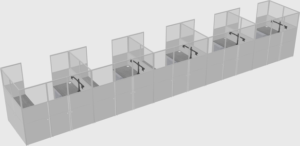 U-shaped cubicle