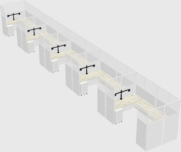 U-shaped cubicle