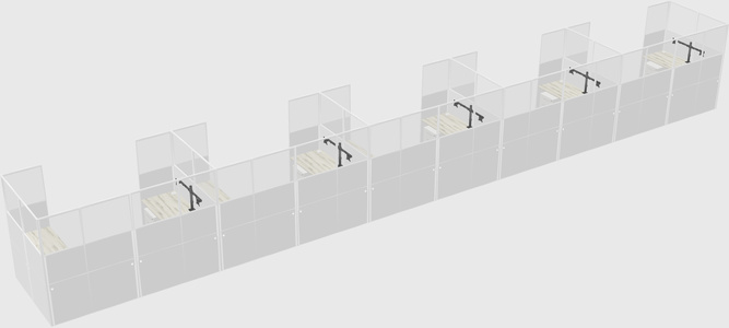 U-shaped cubicle