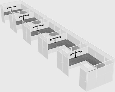 U-shaped cubicle