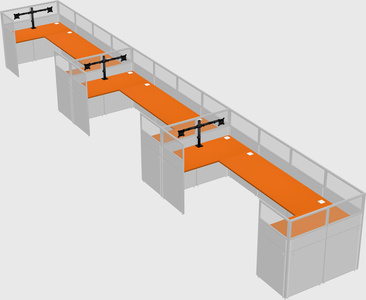 U-shaped cubicle