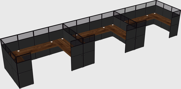 U-shaped cubicle