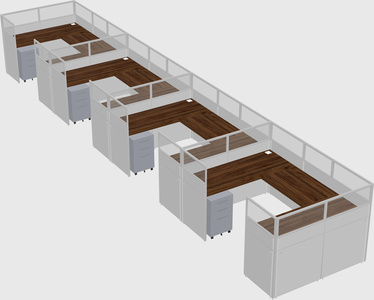 U-shaped cubicle