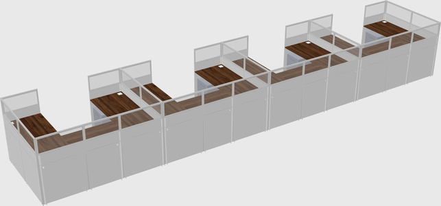 U-shaped cubicle