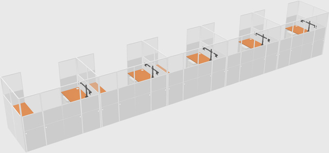 U-shaped cubicle