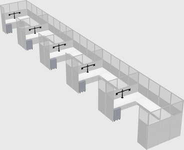 U-shaped cubicle