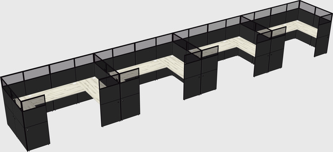 U-shaped cubicle