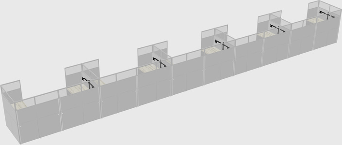 U-shaped cubicle