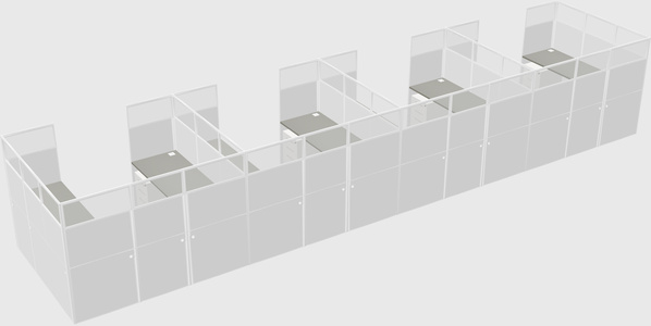 U-shaped cubicle