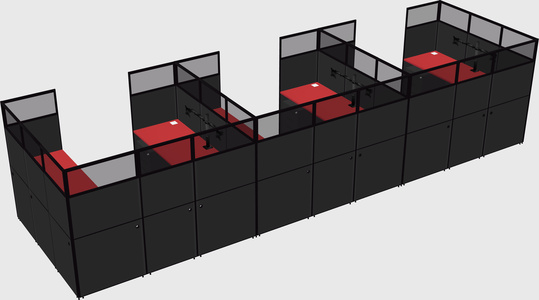 U-shaped cubicle