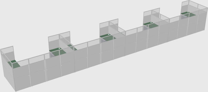 U-shaped cubicle
