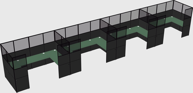 U-shaped cubicle