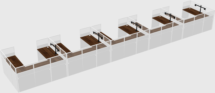 U-shaped cubicle