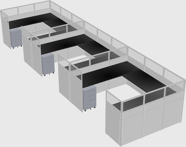 U-shaped cubicle