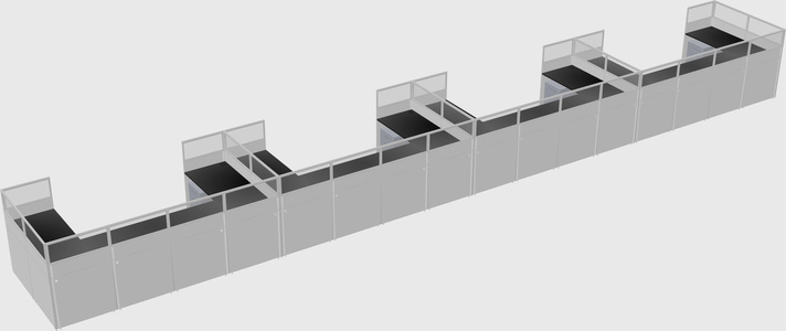 U-shaped cubicle