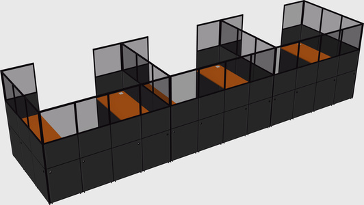 U-shaped cubicle