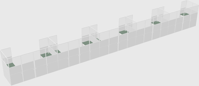 U-shaped cubicle