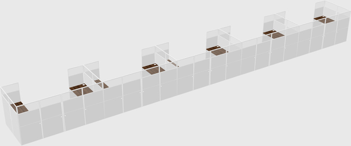 U-shaped cubicle