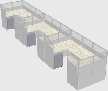 U-shaped cubicle