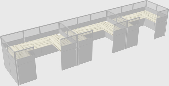 U-shaped cubicle