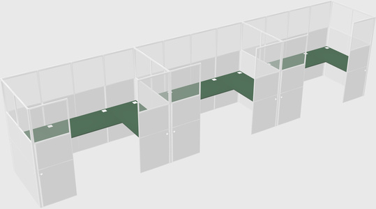 U-shaped cubicle