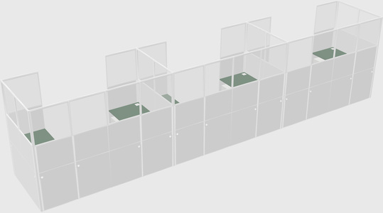 U-shaped cubicle