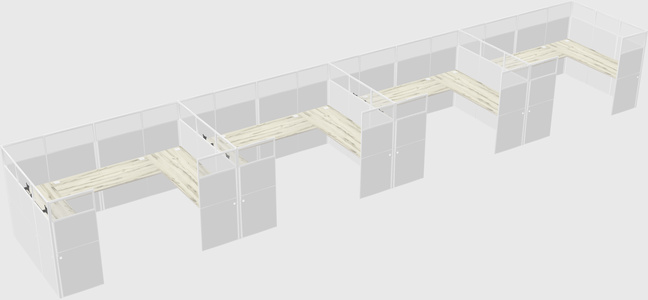 U-shaped cubicle