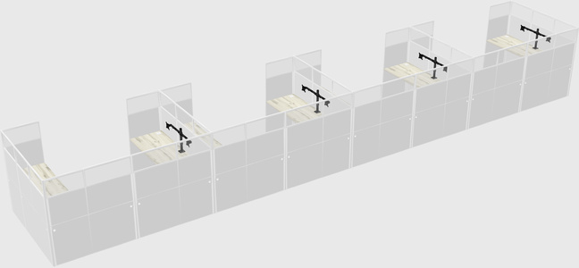 U-shaped cubicle