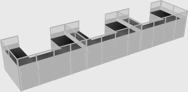 U-shaped cubicle