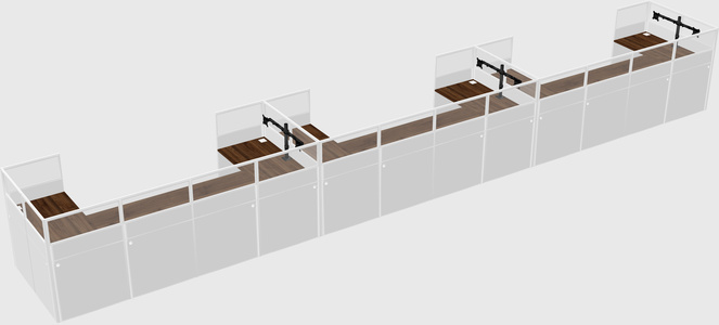U-shaped cubicle