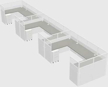 U-shaped cubicle