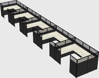 U-shaped cubicle