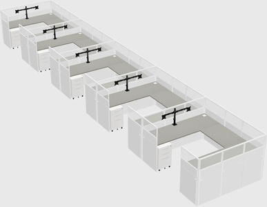 U-shaped cubicle