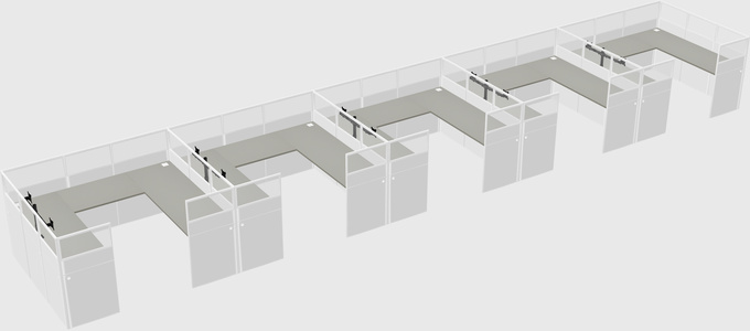 U-shaped cubicle